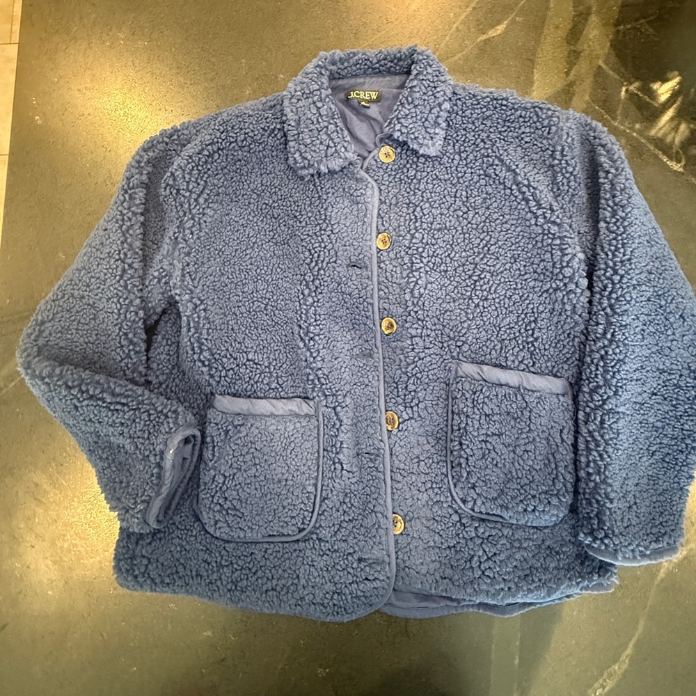 J. Crew Navy Sherpa Jacket